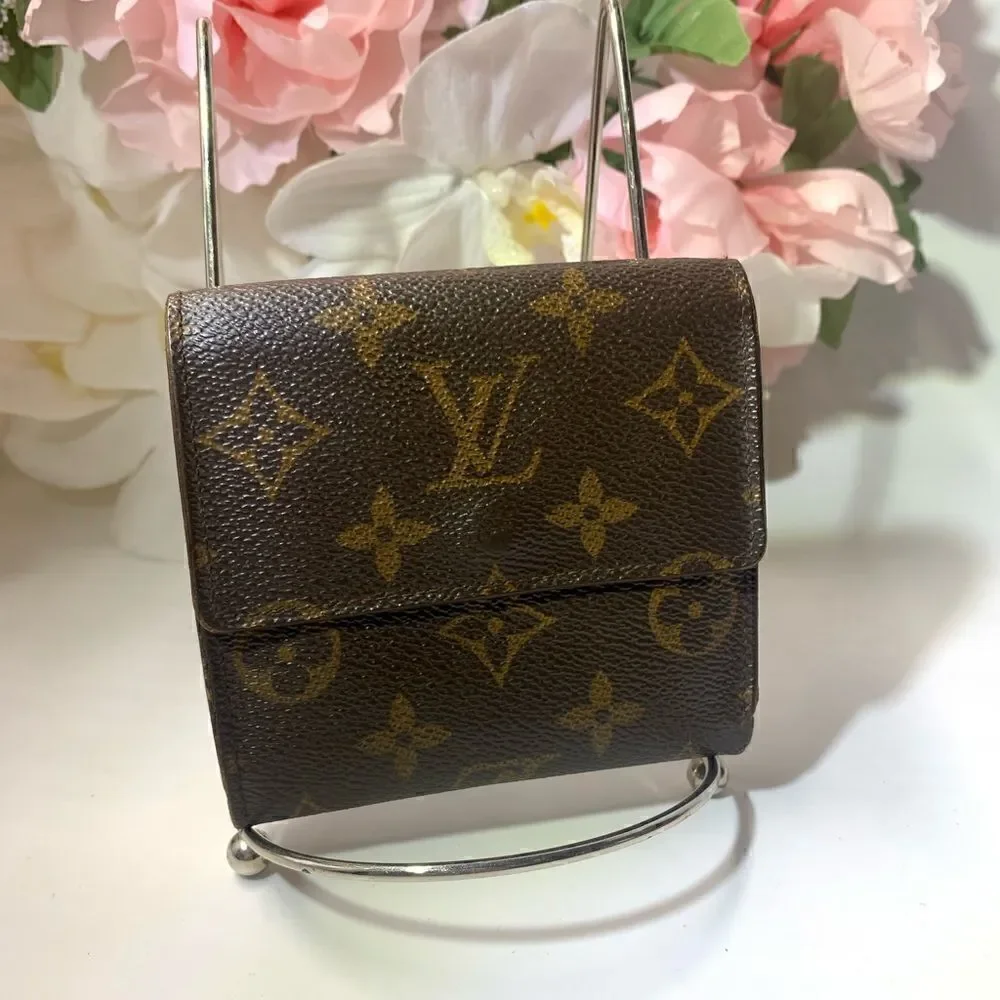 Authentic Louis Vuitton Monogram Elise Compact Wallet